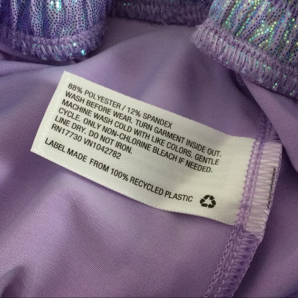More Than Magic Lavender Dance/Cheer Shorts Girls Size L (10-12) Iridescent - Picture 2 of 5